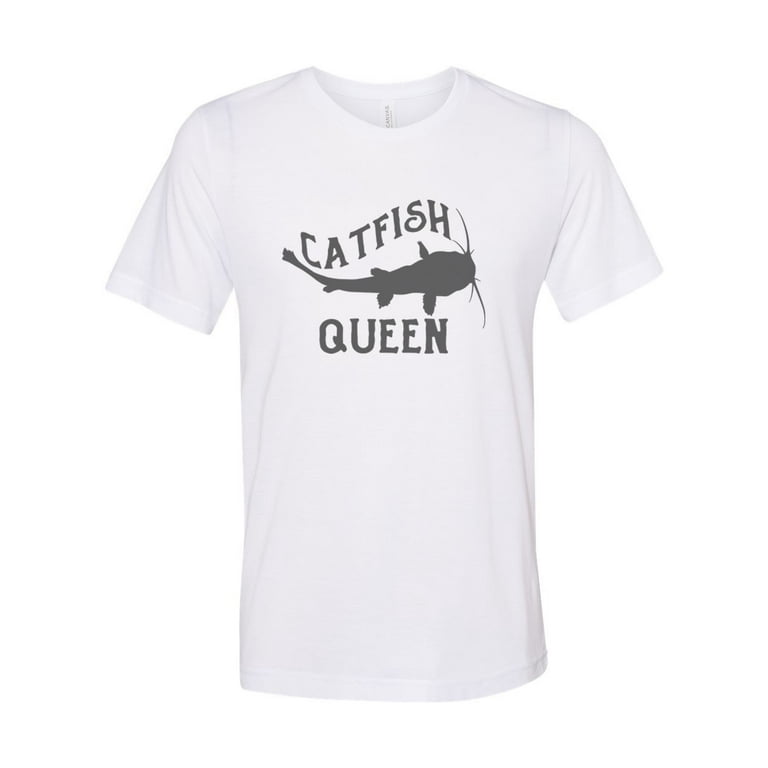 Catfish Shirt, Catfish Queen, Gift For Her, Women's Fishing Shirt, Fishing  Mom, Ladies Top, Funny Tees, Catfish Lover, Trendy T, 2020 Tee, White, LARGE  