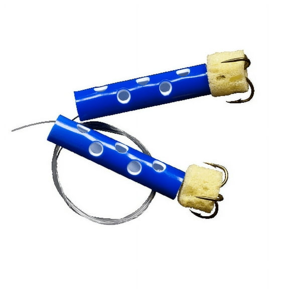 Catfish Sticky Worm - Pre-Tied - #4 Treble Hook - Blue