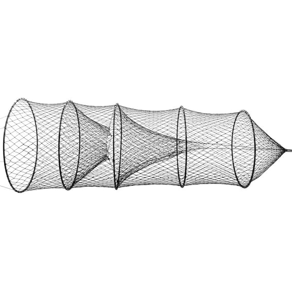 Catfish Trap, Hoop Net with Nyglass Hoops - 30" Wide, 7 ft Long, 1 1/2" mesh, 5 Hoops, Made in USA