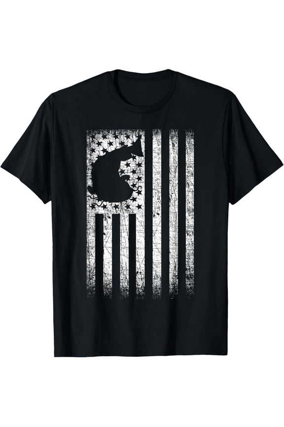 Catfishing American Flag - Catfish Angler Fisherman Gift T-Shirt men and women can wear, black, white, gifts