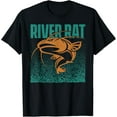 thumbnail image 1 of Catfishing Freshwater River Rat - Catfish Fishing T-Shirt men and women can wear, black, white, gifts, 1 of 4