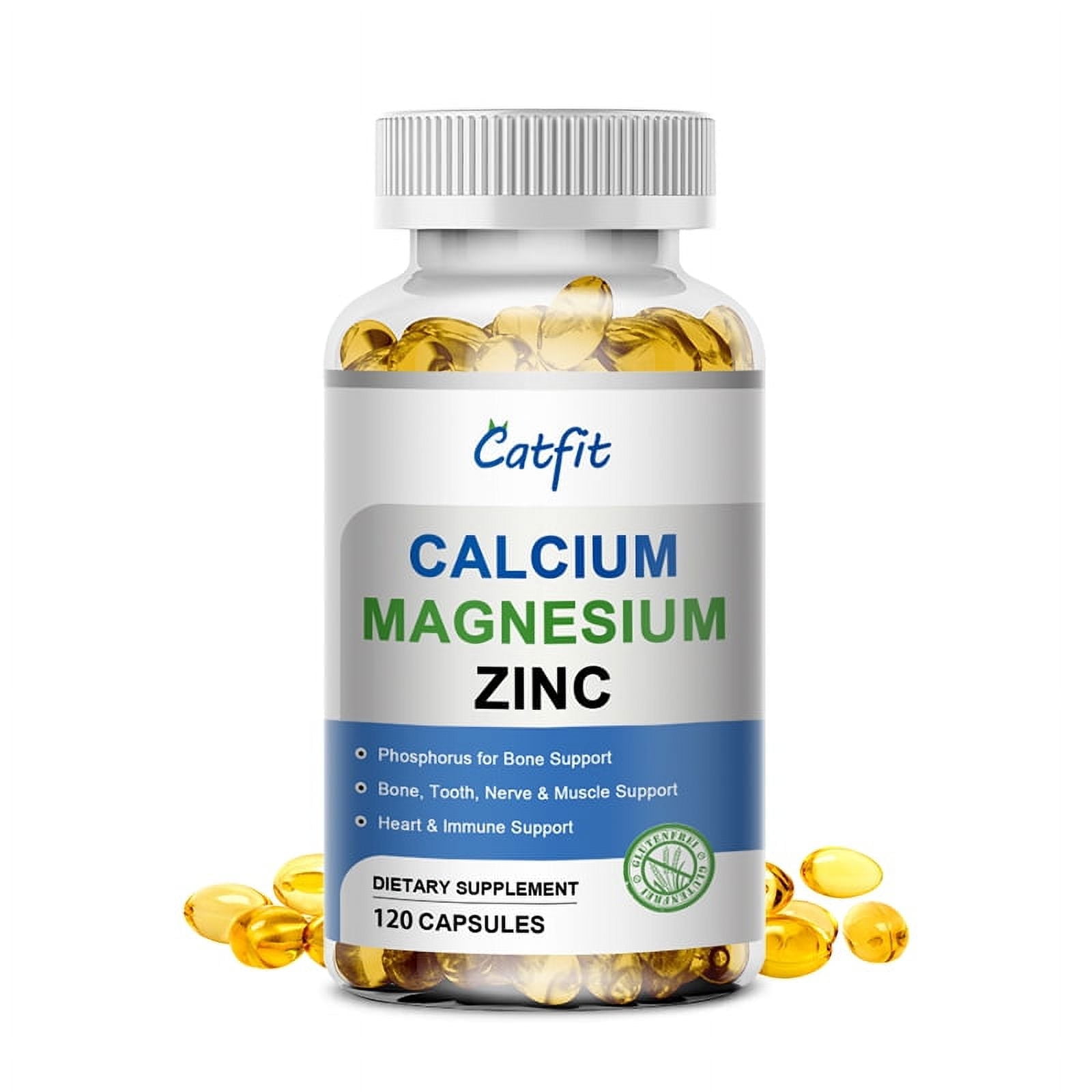 Catfit Calcium Magnesium Zinc Capsules | Heart & Immune Function ...