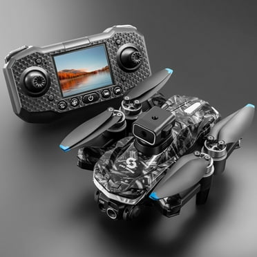 Catgeta 1080P HD Screen Remote Control Drone with 8GB Storage, LED Lighting, and 360° Obstacle Avoidance - Portable Design, 14min Flight, Black/White