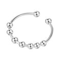 thumbnail image 1 of Catgeta Sterling Ring Spinner Ring Moon Star Anxiety Ring for Women Men Platinum Plated Jewelry Birthday Gifts for Women, 1 of 1