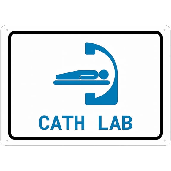 Cath Lab Sign 12 x 8 Inches - UV Printed Aluminum, Weatherproof Security Sign, Fits Home, Business, Outdoor Indoor Medical, Hospital, Cath Lab Zone