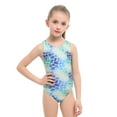 thumbnail image 1 of Cathalem One Piece Tankini for Kids Girls Swimsuit 1-Piece Tankini Set Beach Sport Bathing Suit Swimwear for Kids(Blue,M), 1 of 4