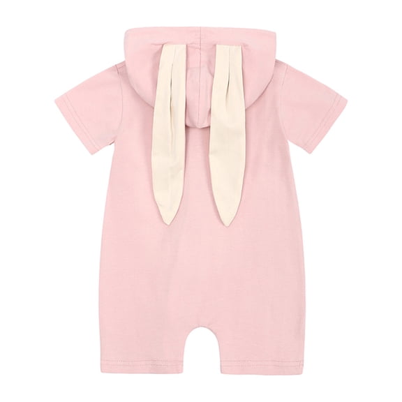 Cathalem Baby Boy Clothes 12 18 Months Toddler Boys Girls Solid Zipper Hooded Rabbit Baby Suits for Boys 18-24 Months Childrenscostume Pink 9 Months