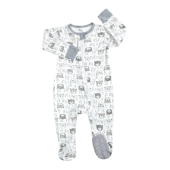 Cathalem Baby Boy Clothes 2-Piece Baby Sleeper Set, Cotton Footies Baby White 12-18 Months