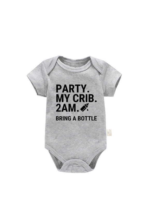 Baby Boy Onesies Newborn Baby Short Sleeve Bodysuit Cotton One-Piece Baby Clothes (Grey,6-9 Months)