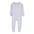 thumbnail image 1 of Cathalem Pajamas Baby Boys & Girls, Onesie with Mitten Long Sleeve Footed Pjs Light Gray 18-24 Months, 1 of 9