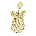 thumbnail image 1 of Cathalem Baby Girl Clothes Cotton Bubble Romper Floral Bodysuits Infant Outfit Set (Yellow,0-3 Months), 1 of 4