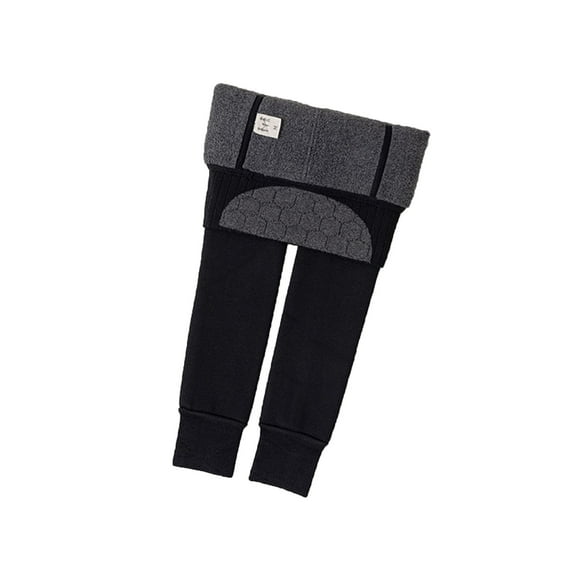 Cathalem Baby Girl Leggings Ruffle Premium Winter Footless Knitted Leggings for Girls - Soft, Comfy & Stylish Winter Wear (Black,9-12 Years)