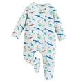 thumbnail image 1 of Cathalem Baby One-Piece Footies Rompers Pajamas Cotton Footed Pjs Play Boys Girls Green 3-6 Months, 1 of 4