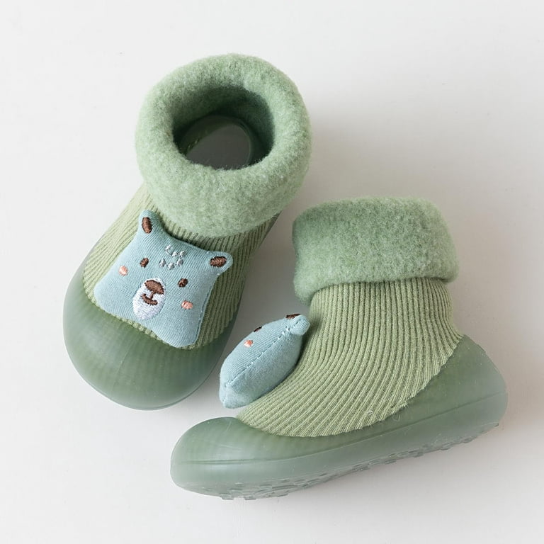 Cathalem Baby Shoes 12-18 Months Children Anti Slip Shoes Baby Girl Cotton  Non Slip Floor Socks Baby Shoes Size 2 Green 12 Months 