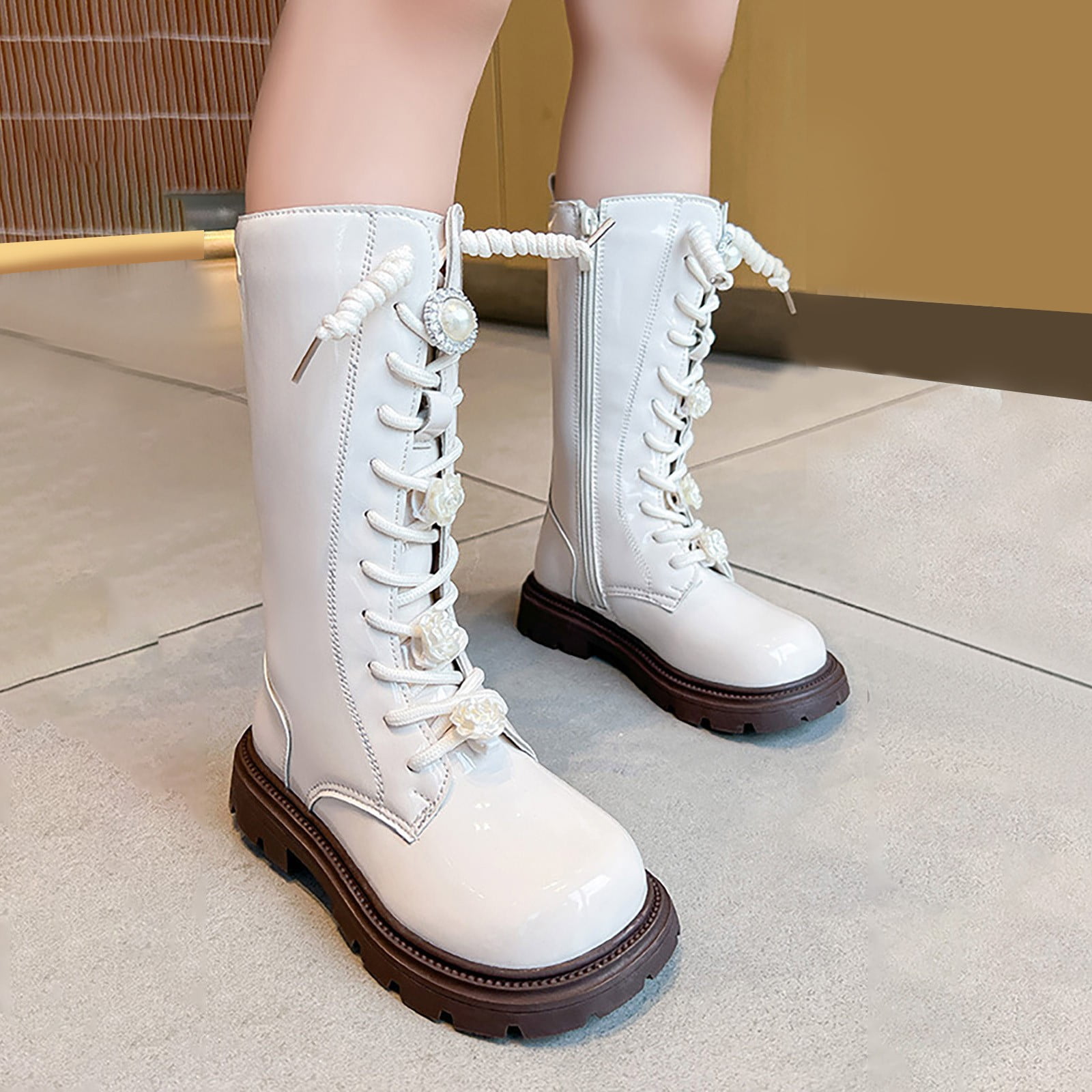 Round Toe Thigh High Boots For Toddlers Women Knee High Boots