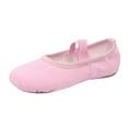 thumbnail image 1 of Cathalem Ballet Shoes for Girls Toddler Ballet Slippers Soft Leather Boys Dance Shoes (C,4-4.5 Years), 1 of 4