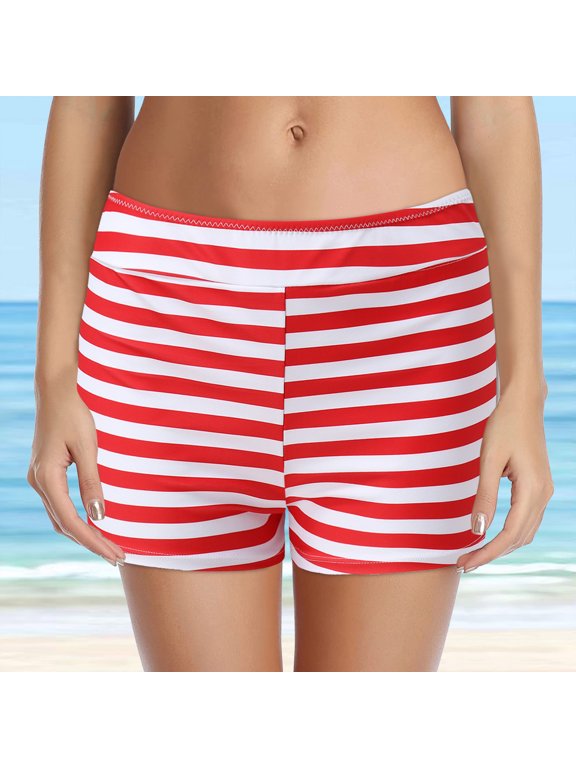 Bathing Suit Bottoms for Women plus Size Women Buttom Running High Waist Bikini Bottoms Swim Briefs Beach Skirt Short Underwear Red XX-Large