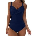 thumbnail image 1 of Cathalem Bathing Suit Women Bikini Womens One Piece Swimsuits Tummy Control Bathing Suit Swimwear Monokini(Blue,XXL), 1 of 5