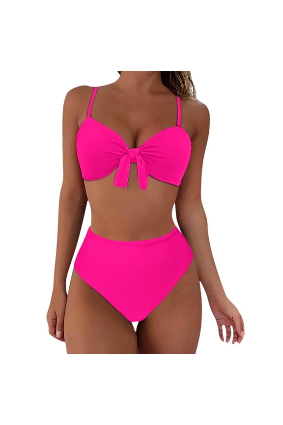 Bathing Suit for Women 2 Piece Bikini Bikini Sets for Women Bathing Suits 2 Piece Swimsuit(Pink,XXL)