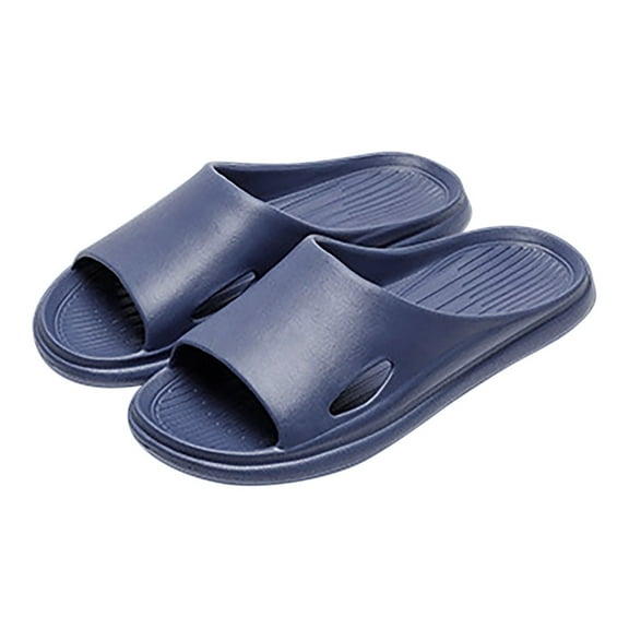 Cathalem Beach Slippers for Men Men's Soft Flip-Flops Sandals Light Weight Slippers Comfort Flip Flop for Men for Indoor and Outdoor Beach(Blue,40)