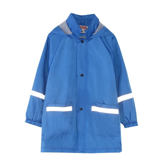 Cathalem Big Kid Childrenscostume Toddler Coats Rain Slicker Girls Button Rain Jacket Hooded Windproof Raincoat Kids Long Sleeve Hoodie Trench Coats for (Blue, 2 Years)