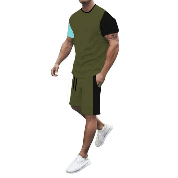 Cathalem Big and Tall Summer Outfits for Men Men's T-shirt Crewneck T-shirts for Men(Gray,XXXXL)