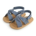 thumbnail image 1 of Cathalem Boy Slides Outdoor Girls Shoes Summer First Girls For Summer Baby Shoes Sandals Walk Toddler Baby Stage 2 Shoes Girls Navy 6, 1 of 5