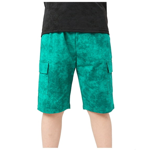Cathalem Boys Athletic Shorts with Pockets Boy's Basketball Shorts Youth Boy's Active Athletic Performance Shorts with Pockets Moisture Wicking Shorts for Boys (Green,3-4 Years)