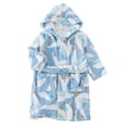 thumbnail image 1 of Cathalem Boys Girls Bathrobes,Toddler Boy Girl Robes,Children's Plush Soft Coral Fleece Hooded Pajamas Sleepwear Kids Sky Blue 6-7 Years, 1 of 5