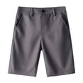 thumbnail image 1 of Cathalem Boys School Uniform Stretch Performance Shorts Grey, 1 of 9