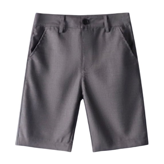 Cathalem Boys School Uniform Stretch Performance Shorts Grey
