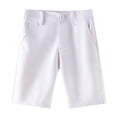 thumbnail image 1 of Cathalem Boys School Uniform Stretch Performance Shorts White, 1 of 9