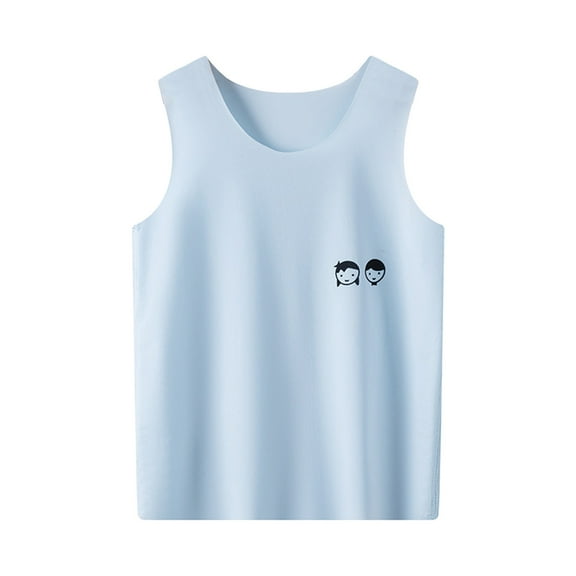 Cathalem Boys Sleeveless Shirt Toddler Boys' Tank Tops Sleeveless Tank (Light Blue,3-4 Years)