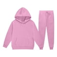 thumbnail image 1 of Cathalem Boys Tracksuits Athletic Zipper Hoodie Jogging Sweatpants Solid Long Sleeve Jacket School Uniform Sweatsuits Pink(8-9 Years), 1 of 5