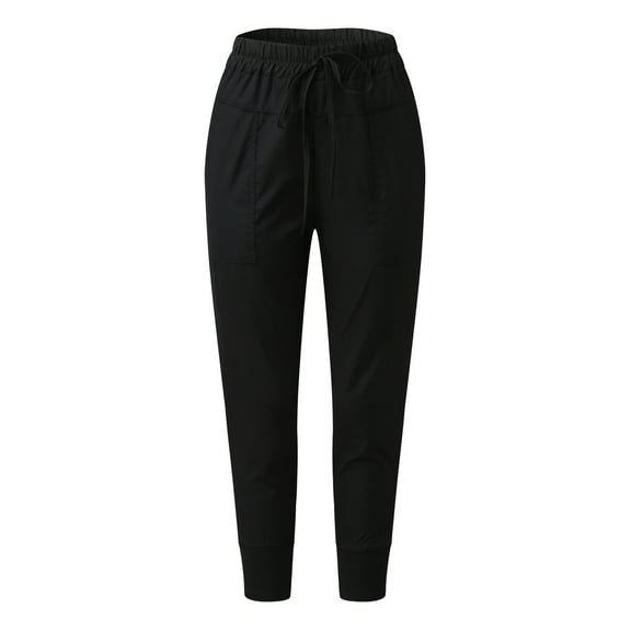 Cathalem Business Casual Clothes for Women Pants Women Solid Color Pants Trouser Casual Pants Female Womens Pants Size 16 Casual Pants Black XX-Large