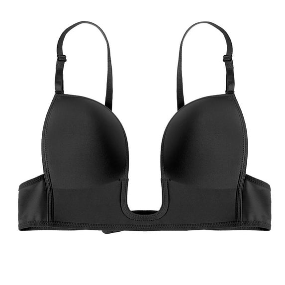 Cathalem Bustier Bodysuit plus Size Women s Deep Bra Underwire Low Back Convertible Bras Plunging Spanks Bodysuit for Women Underwear Black X-Large