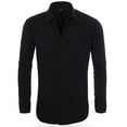thumbnail image 1 of Cathalem Shirts for Men Men's Shirts Causal Long Sleeve Button Down Shirts(Black,XXXXXL), 1 of 5