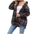 thumbnail image 1 of Cathalem Button Down Shirts for Women Plus Size Plaid Flannel Shirts for Women Oversized Long Sleeve Button Down Shirts Blouses Tops (Navy,S), 1 of 9