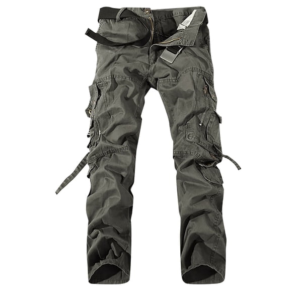 Cathalem Cargo Pants for Men Slim Fit Men's Relaxed Fit Cargo Pant and Big and Tall Sizes(Gray,28)