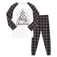 thumbnail image 1 of Cathalem Christmas Pajamas, Xmas Pajamas Christmas Pjs Matching Sets Holiday Nightwear Dark Gray 3-4 Years, 1 of 7