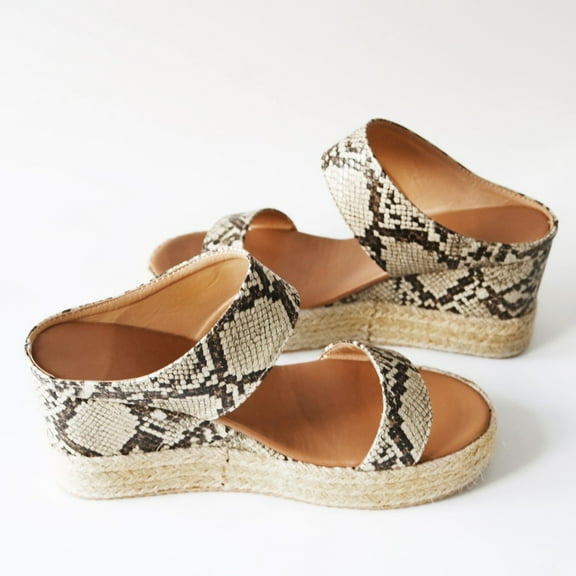 Cathalem Clear Wedges Heels for Women Beach Sandals Wedges Slip-On Breathable Open Casual Shoes Flip Flops for Women Wedge Brown 7.5