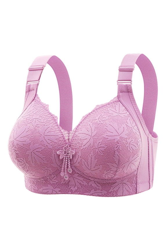 Comfortable Bras for Women Pullover Bras for Women Push Up Bralettes for Women with Adjustable Bra(Purple,40)