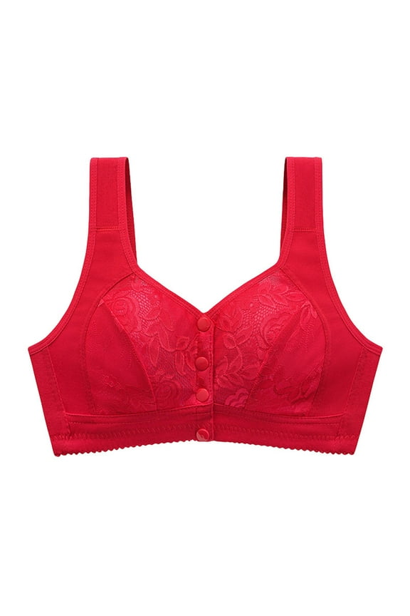 Comfortable Bras for Women Pullover Women's Pullover Bras Plus Size Comfortable Everyday Bra(Red,38)