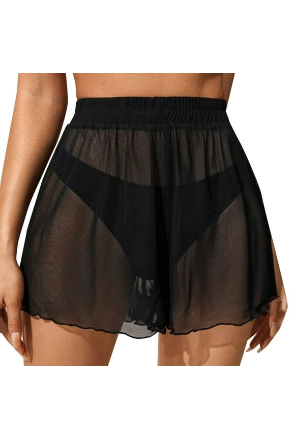 Cover Ups for Swimwear Women Beach Cover Up Bikini Bathing Suit Swimsuit Scarf Swimwear Coverup Sarong Pareo Wraps for Women (Black,S)