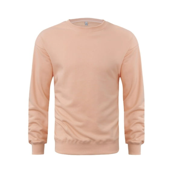 Cathalem Mens Sweatshirts Crewneck Heavy Blend Sweatshirt for Men and Women Long Sleeve (Light Pink,XXL)