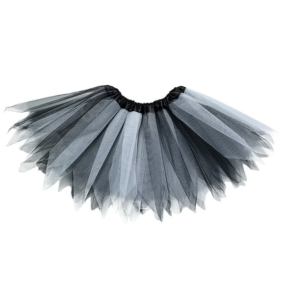 Cathalem Dance Skirts for Girls Princess Skirt for Girls Tutu Skirt Toddler Cute Party Dance Skirt Solid Color Net Yarn Sequins Star Tulle (Black,2-8 Years)