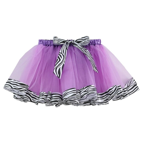 Cathalem Dance Skirts for Girls Girl Sparkly Metallic Mini Skirt Princess Teen Disco Dance Pleated Skirts (Purple,S)