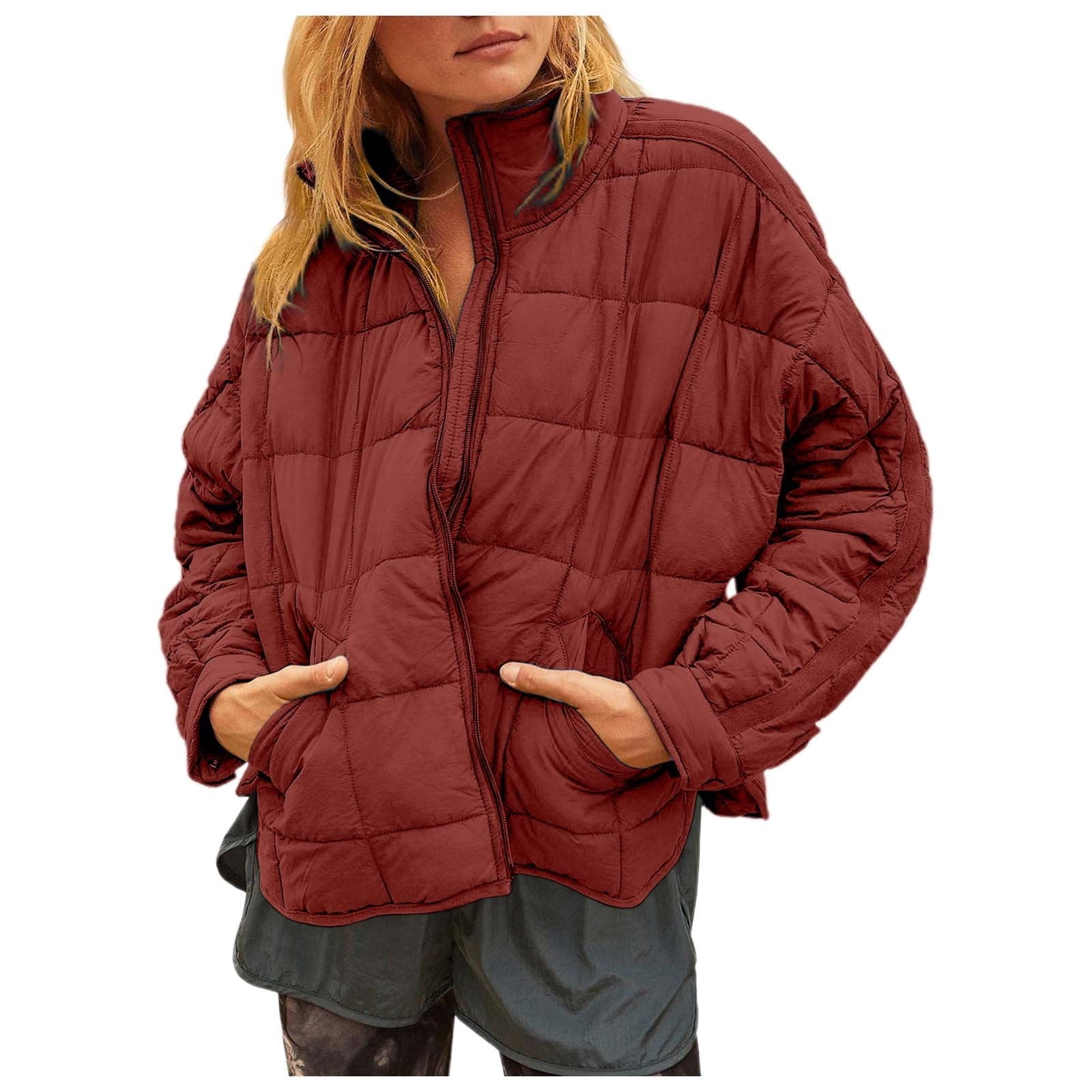Free Shipping Frontwalk Women Military Jacket Zip Up Lightweight Utility Jackets Fall Winter Cropped Cargo Jacket Field Safari Coat Outwear Size S 5XL Walmart