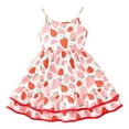 thumbnail image 1 of Cathalem Dress for Girls Cute Toddler Girl Summer Dresses Kids Sleeveless Casual Dress(Red,7Y), 1 of 7