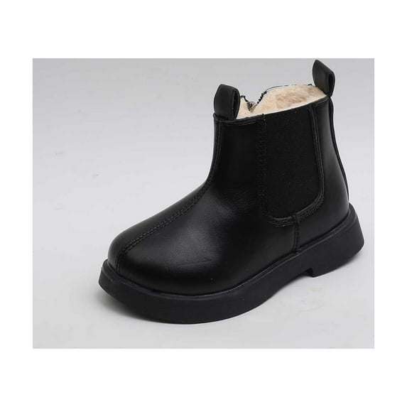 Cathalem Fall Kids Boots Girls Boots Cotton Lining Warm Winter Boots for Girls Toddler (Black,5.5-6 Years)